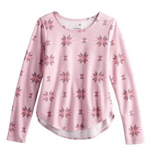 Girls SO Favorite Curved Hem Long-Sleeve Tee Size Small (7) New in Package